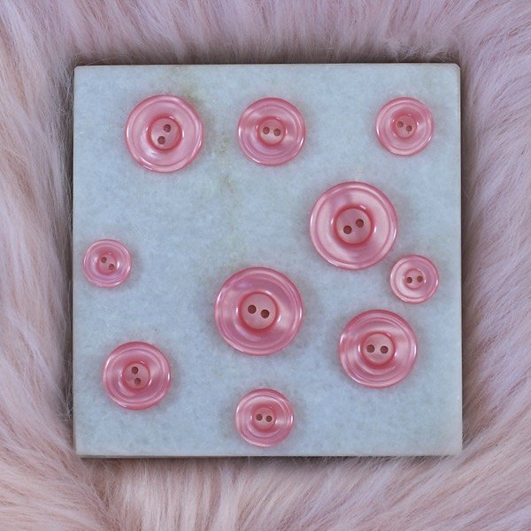 Knapp Aura - Ljusrosa (5-pack i olika storlekar) - Bild 2