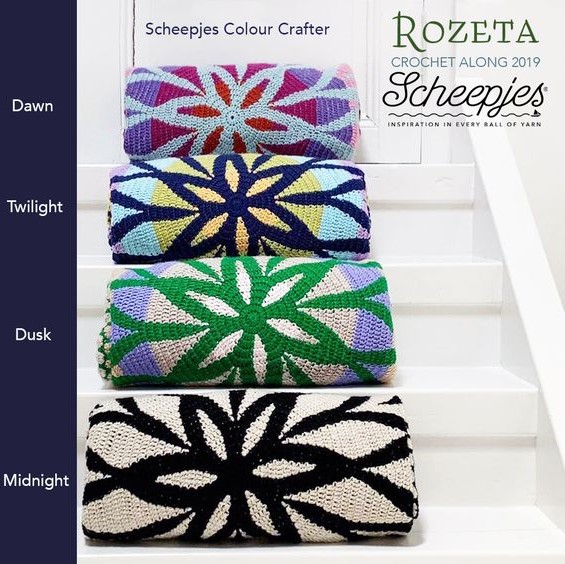 Garnpaket (Colour Crafter) - Filt Rozeta Dusk - Bild 4