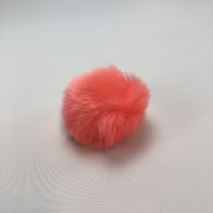 Pompom tofs / pälsboll syntet - Korall Liten