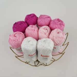 Capri White Pink - Garnpaket 10-pack