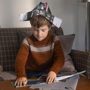 Stickad barntröja Severin - Mönster (Arwetta)
