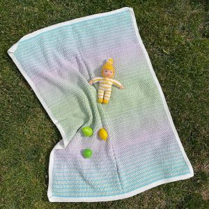Virkad babyfilt Alpine - Garnpaket