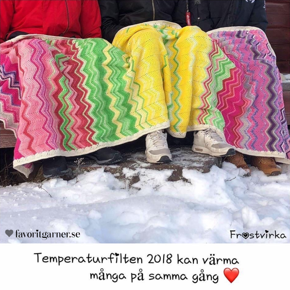 Mönster - Virkad filt Dagslända (passar temperaturfilt) - Bild 3
