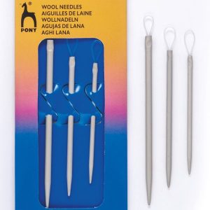 3-pack stoppnål metall flexibelt öga - Pony